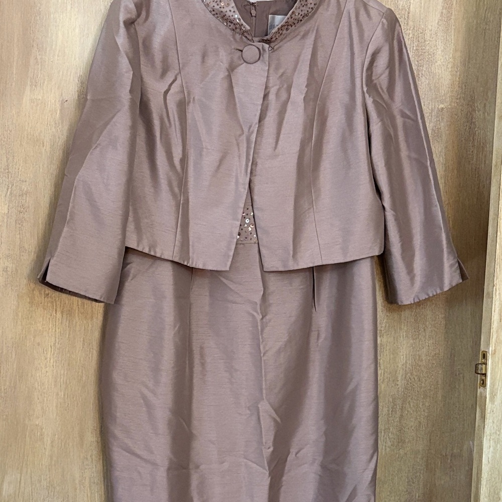 David’s Bridal Elegant Two Piece Dress and Jacket Set size 16